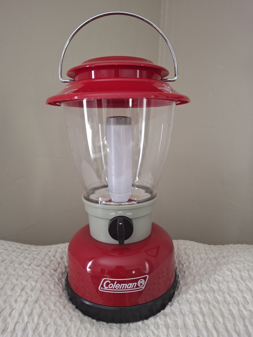 Coleman Red and Cream LED Lantern - Party & Camping Light